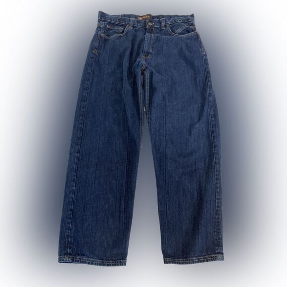 Vintage Risk Jeans Co Men’s 40x34 Blue Baggy Denim Y2K Streetwear Hip Hop - Picture 1 of 11
